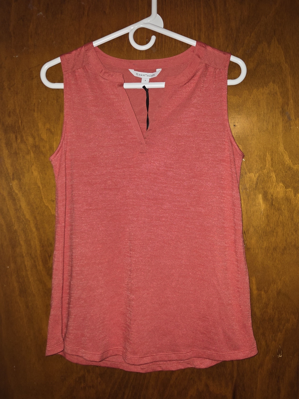 NWT 41 Hawthorn Terracotta Split Neck Sleeveless Top Small